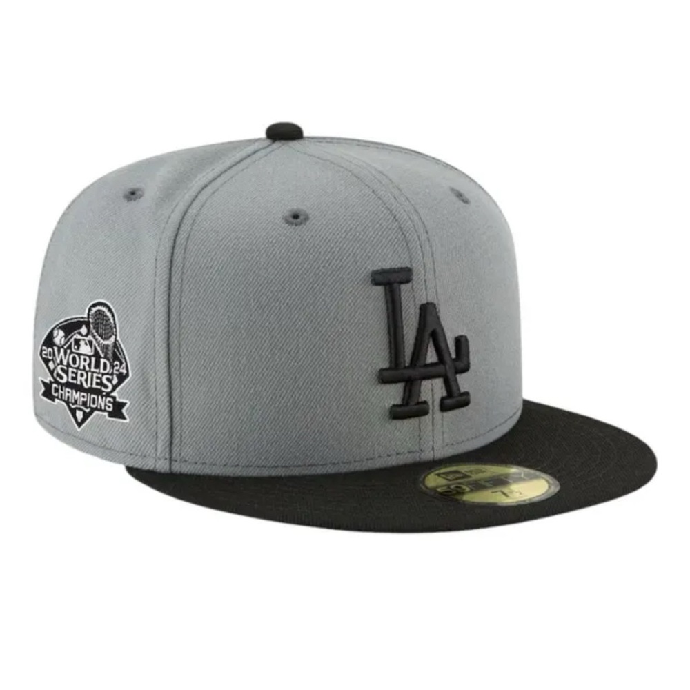 LA Dodgers 2024 WS Champs Patch New Era 59FIFTY Fitted Hat